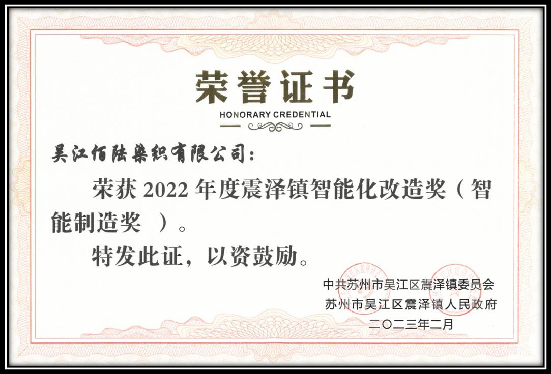 2022 Zhenze Town Intelligent Transformation Award